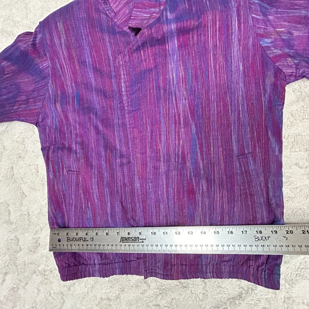 Vintage The Pilot Collection Hand Woven Cotton Reversible Jacket Small Purple - Picture 9 of 11
